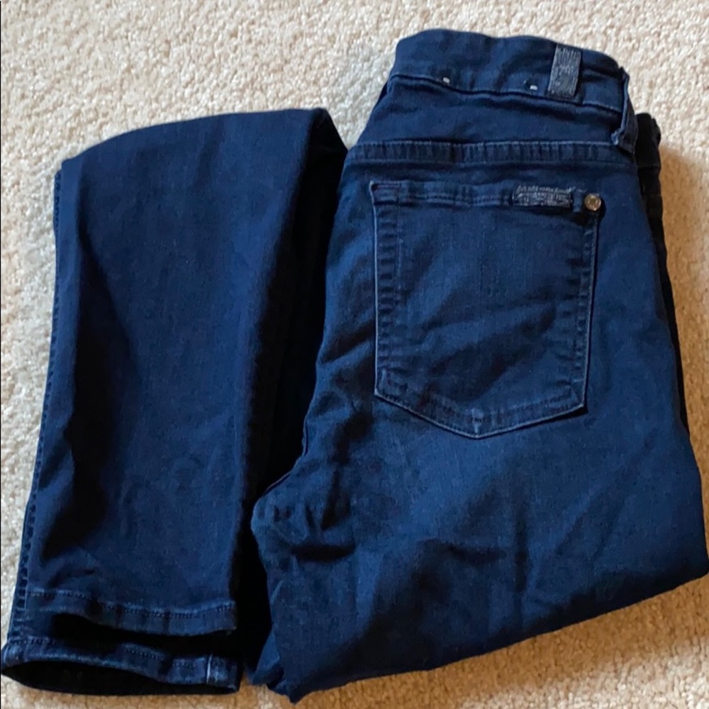 7 For All Mankind Dark Blue Wash Jeans